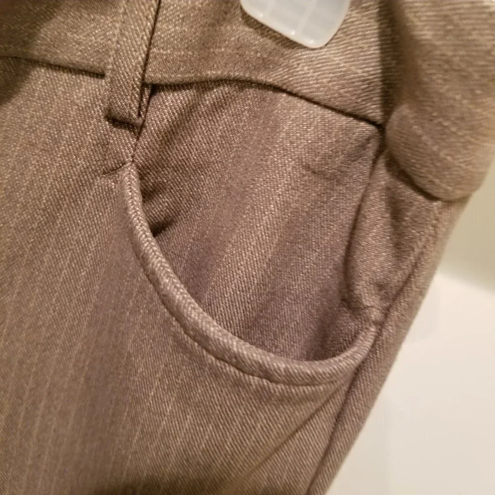 Express pants Tan and white pinstripe Size 6R - Picture 6 of 15
